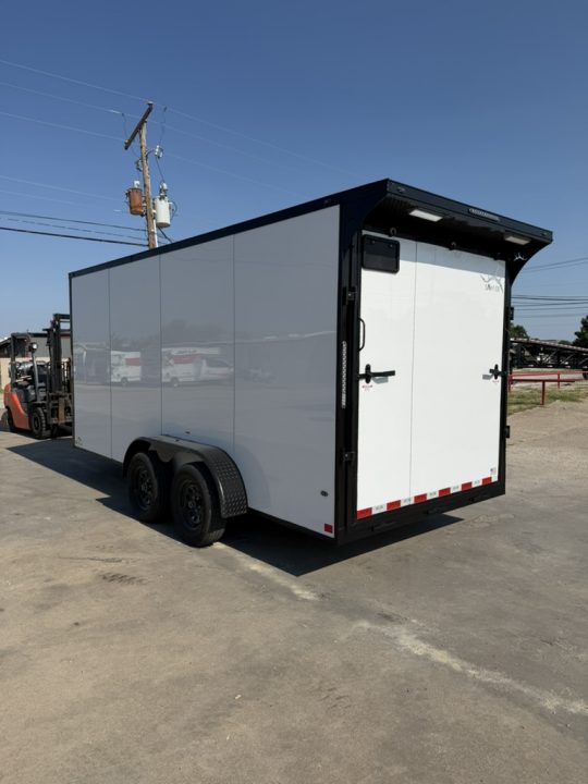 New 2026 Sawyer Trailers 16'x7' Blackout White Cargo / Enclosed Trailer