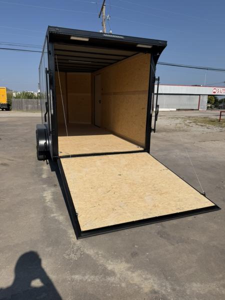 New 2026 Sawyer Trailers 16'x7' Blackout White Cargo / Enclosed Trailer
