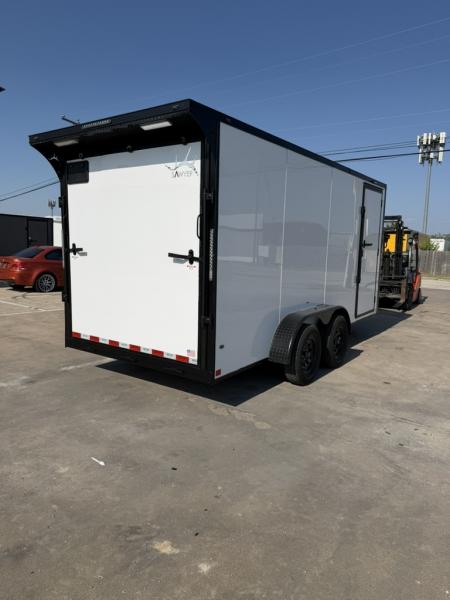 New 2026 Sawyer Trailers 16'x7' Blackout White Cargo / Enclosed Trailer
