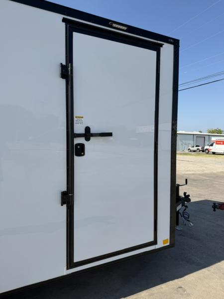 New 2026 Sawyer Trailers 16'x7' Blackout White Cargo / Enclosed Trailer