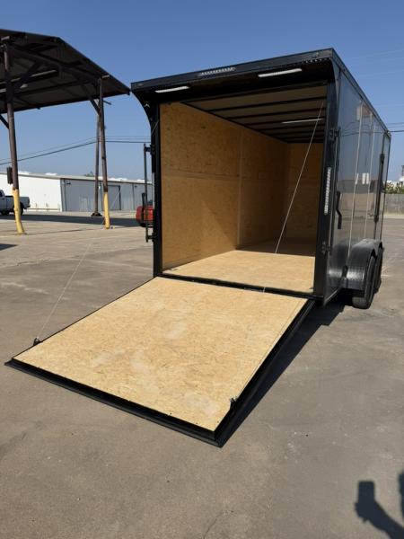 New 2026 Sawyer Trailers 16'x7' Grey Blackout Cargo / Enclosed Trailer