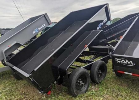 New 2027 BWise 5x10 Tandem Axle Lo Pro Dump Trailer w/ One Piece Gate