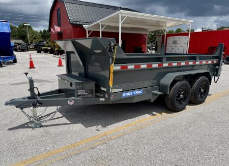 New 2026 Sure-Trac 6x12 10k Low Profile Single Ram Dump Trailer