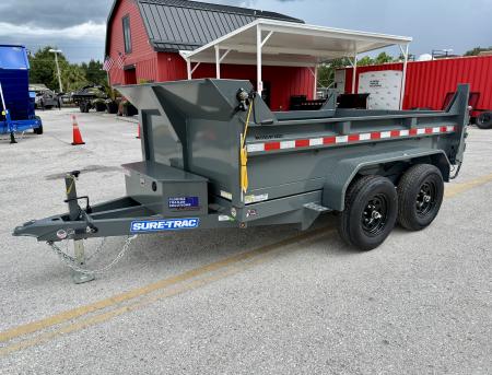 New 2026 Sure-Trac 6x10 10K Low Profile Single Ram Dump Trailer