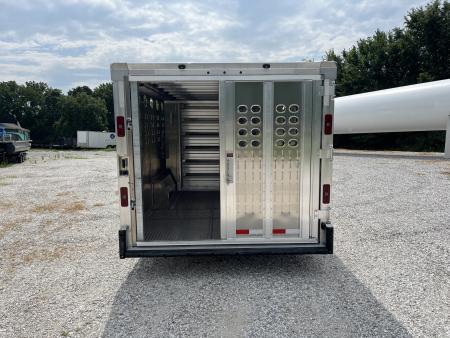 New 2027 EBY Trailers TANDEM GN RUFF NECK LIVESTOCK W/ PUNCH SIDES/ ROLLING GATE/ REAR SLIDER/ 8X26