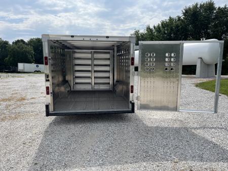 New 2027 EBY Trailers TANDEM GN RUFF NECK LIVESTOCK W/ PUNCH SIDES/ ROLLING GATE/ REAR SLIDER/ 8X26