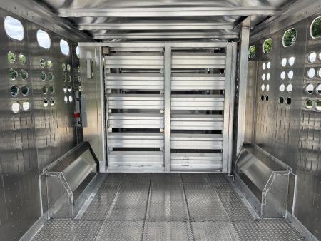 New 2027 EBY Trailers TANDEM GN RUFF NECK LIVESTOCK W/ PUNCH SIDES/ ROLLING GATE/ REAR SLIDER/ 8X26