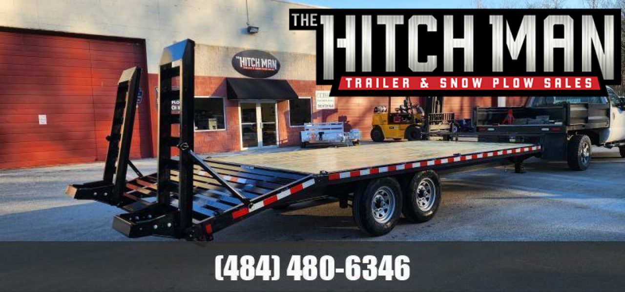 New 8.5 x 22 (18+4) Sure-Trac Deckover w/Beavertail Equipment Trailer 15k