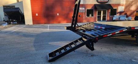 New 8.5 x 22 (18+4) Sure-Trac Deckover w/Beavertail Equipment Trailer 15k