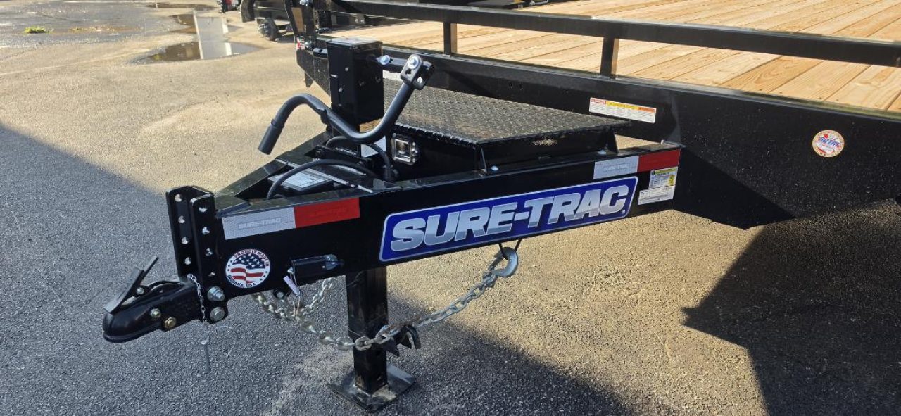 New 8.5 x 22 (18+4) Sure-Trac Deckover w/Beavertail Equipment Trailer 15k