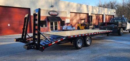 New 8.5 x 22 (18+4) Sure-Trac Deckover w/Beavertail Equipment Trailer 15k