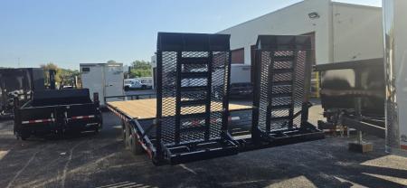 New 8.5 x 22 (18+4) Sure-Trac Deckover w/Beavertail Equipment Trailer 15k