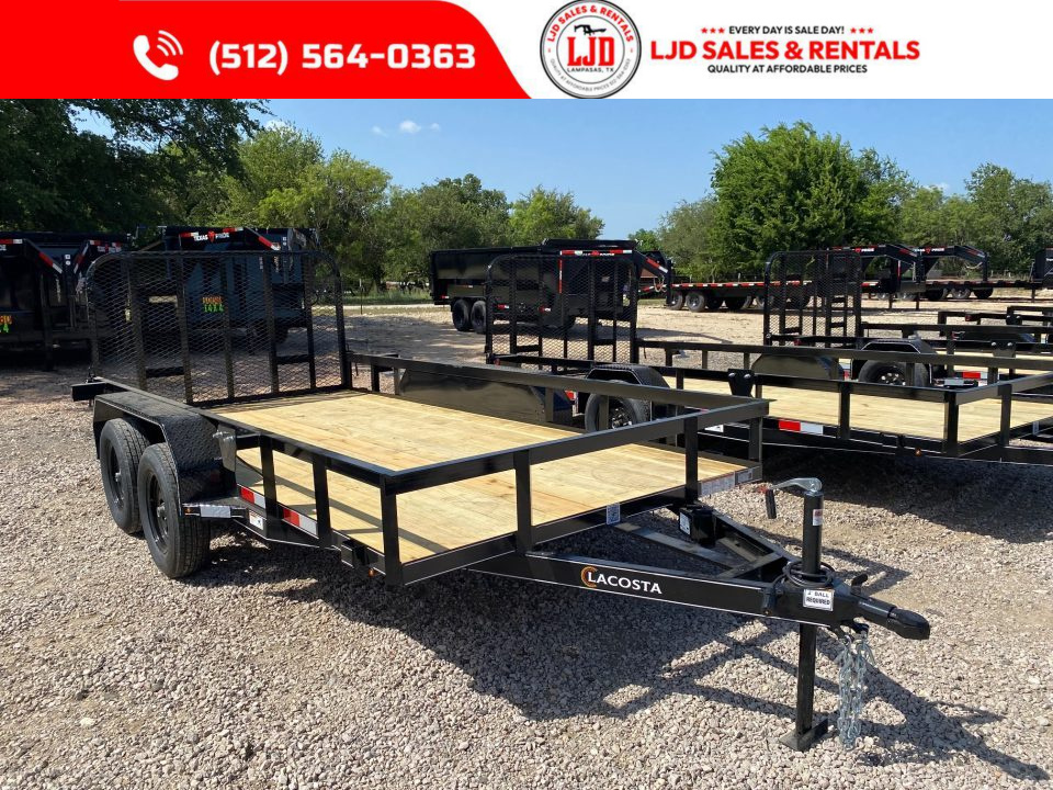 New 2026 Lacosta - 4' Gate - 83  x 16' Utility Trailer