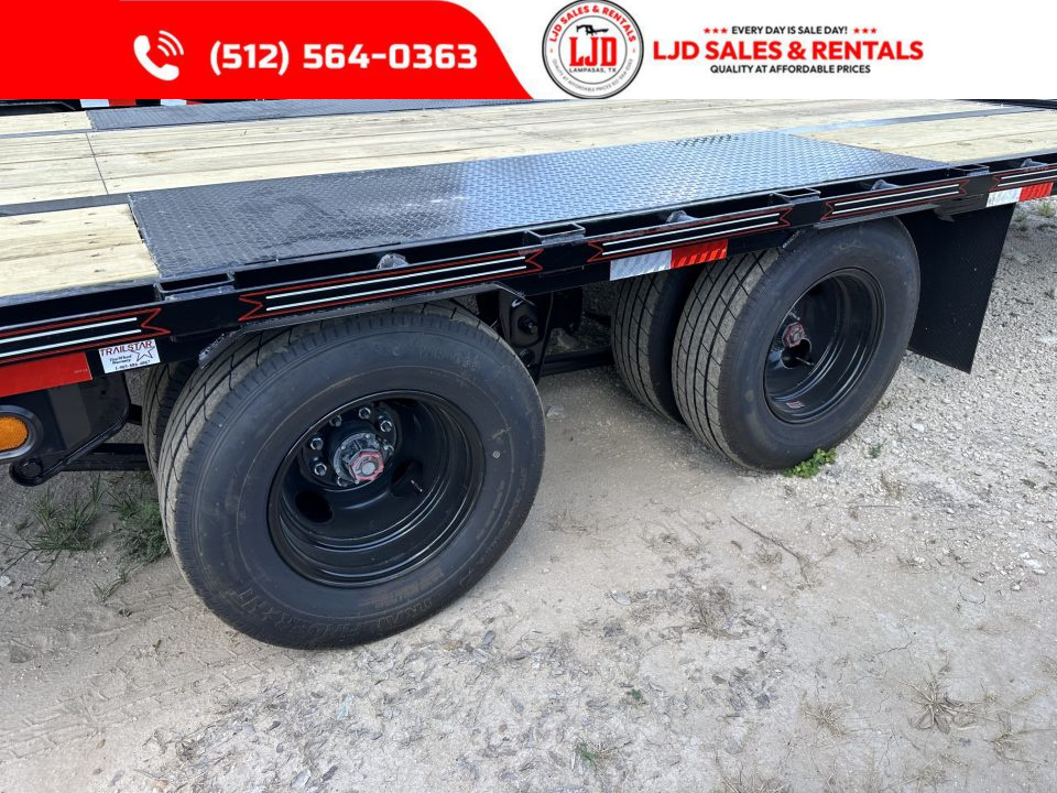 New 2027 Coffee Creek 102" x 35' Flatbed Trailer -Hutch Suspension - 25900 GVWR - Mega Ramps