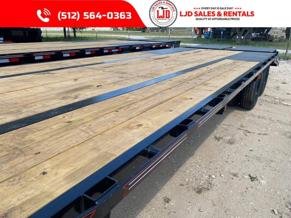 New 2027 Coffee Creek - 102" x 25' Flatbed Trailer - 22900 GVWR - Mega Ramps