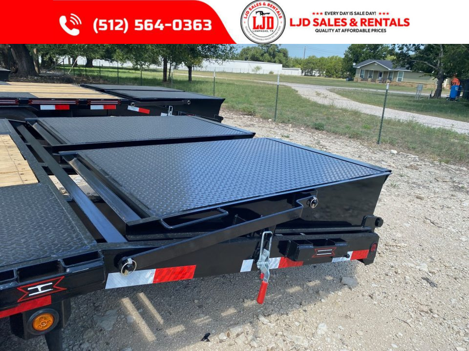 New 2027 Coffee Creek - 102" x 25' Flatbed Trailer - 22900 GVWR - Mega Ramps