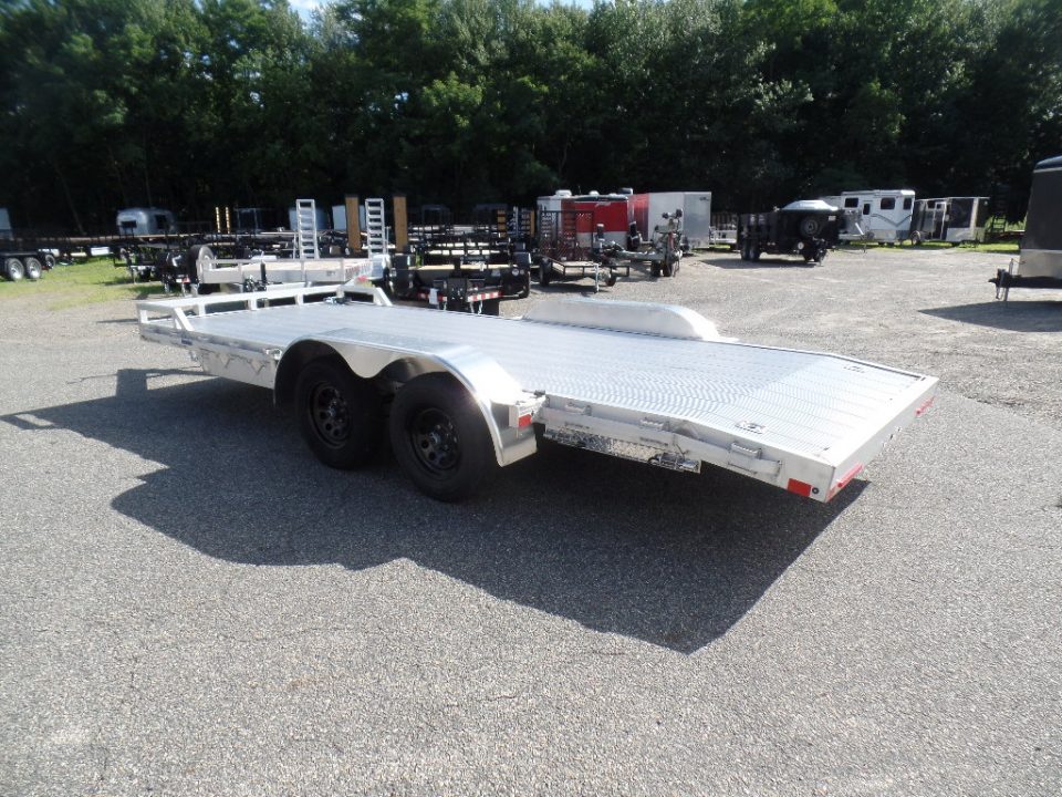 New 2027 ALCOM Open ECO-7X18 Aluminum with Aluminum Deck Car Hauler