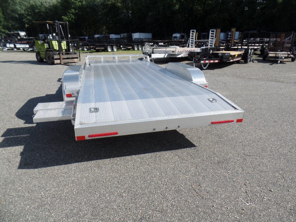 New 2027 ALCOM Open ECO-7X18 Aluminum with Aluminum Deck Car Hauler