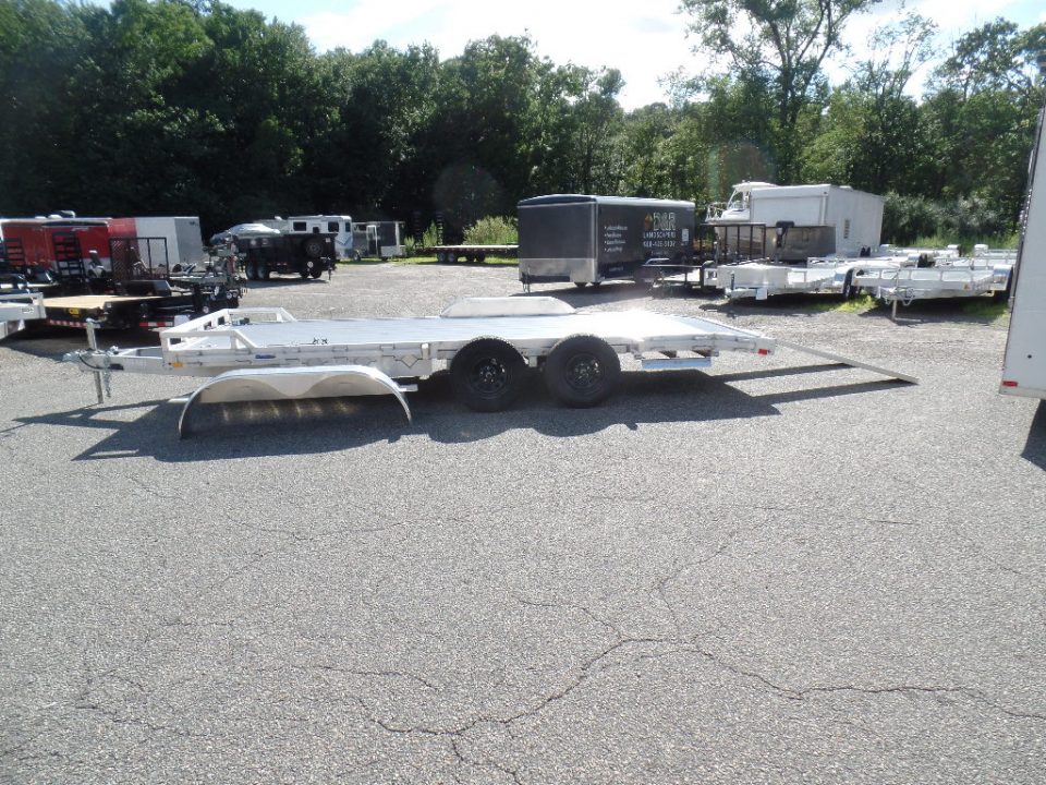 New 2027 ALCOM Open ECO-7X18 Aluminum with Aluminum Deck Car Hauler
