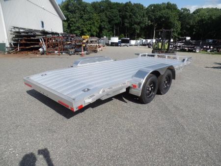 New 2027 ALCOM Open ECO-7X18 Aluminum with Aluminum Deck Car Hauler