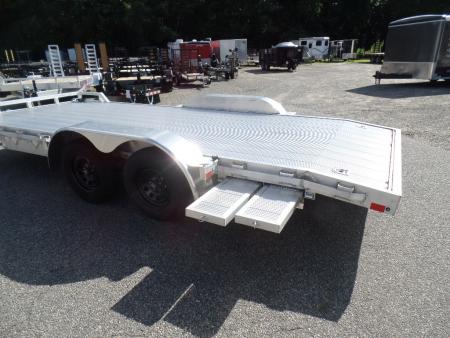 New 2027 ALCOM Open ECO-7X18 Aluminum with Aluminum Deck Car Hauler