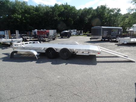 New 2027 ALCOM Open ECO-7X18 Aluminum with Aluminum Deck Car Hauler