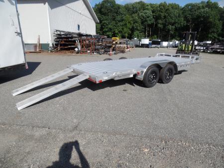 New 2027 ALCOM Open ECO-7X18 Aluminum with Aluminum Deck Car Hauler