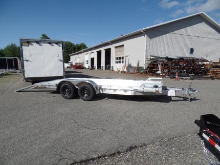 New 2027 ALCOM Open ECO-7X18 Aluminum with Aluminum Deck Car Hauler