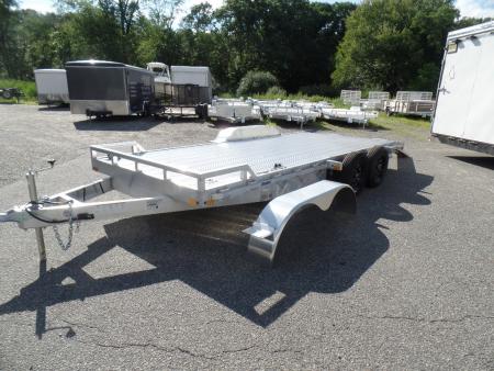 New 2027 ALCOM Open ECO-7X18 Aluminum with Aluminum Deck Car Hauler