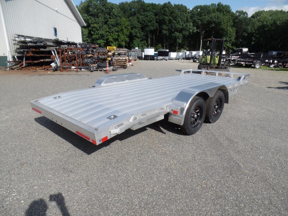 New 2027 ALCOM Open ECO-7X18 Aluminum with Aluminum Deck Car Hauler