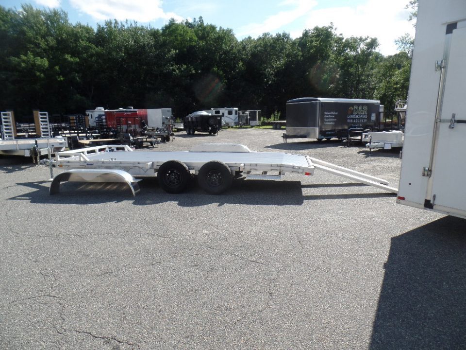 New 2027 ALCOM Open ECO-7X18 Aluminum with Aluminum Deck Car Hauler