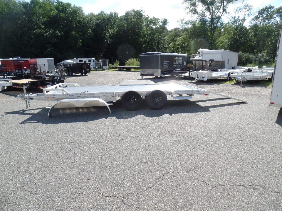 New 2027 ALCOM Open ECO-7X18 Aluminum with Aluminum Deck Car Hauler