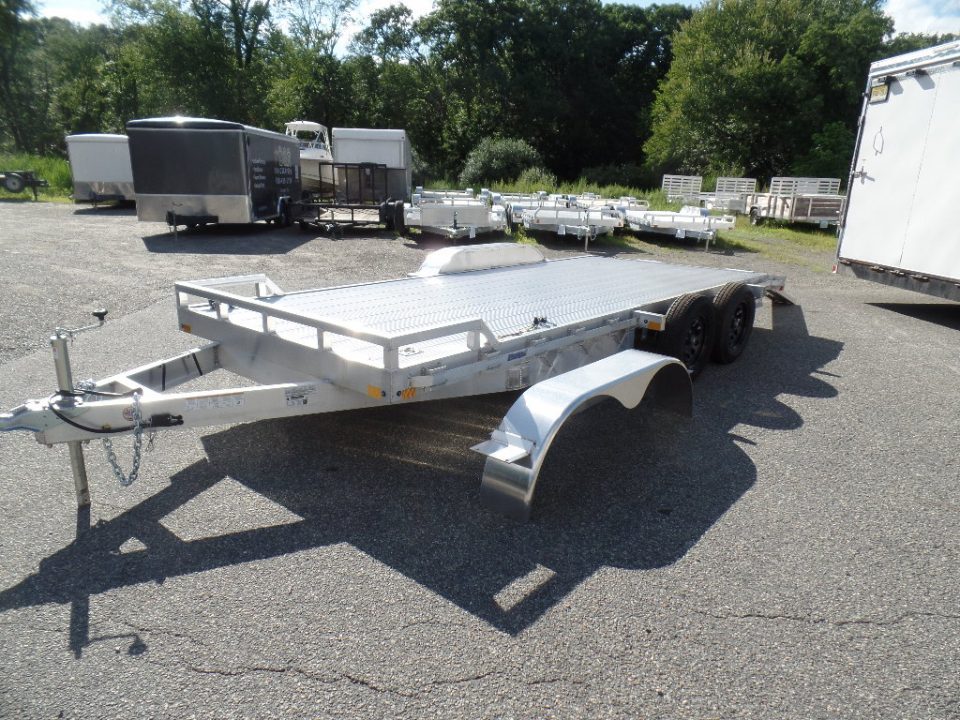 New 2027 ALCOM Open ECO-7X18 Aluminum with Aluminum Deck Car Hauler