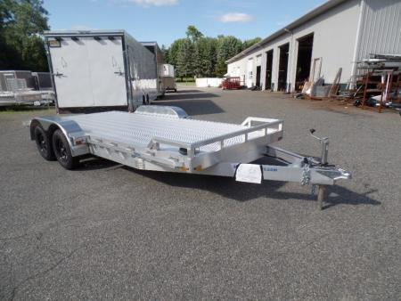 New 2027 ALCOM Open ECO-7X18 Aluminum with Aluminum Deck Car Hauler