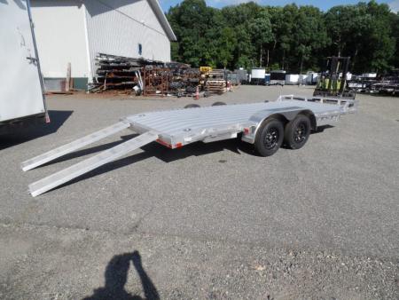 New 2027 ALCOM Open ECO-7X18 Aluminum with Aluminum Deck Car Hauler