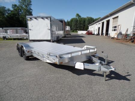 New 2027 ALCOM Open ECO-7X18 Aluminum with Aluminum Deck Car Hauler