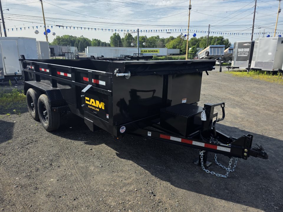 New 2027 Cam Superline 7X14 14K SCISSOR - RAMPS Dump Trailer
