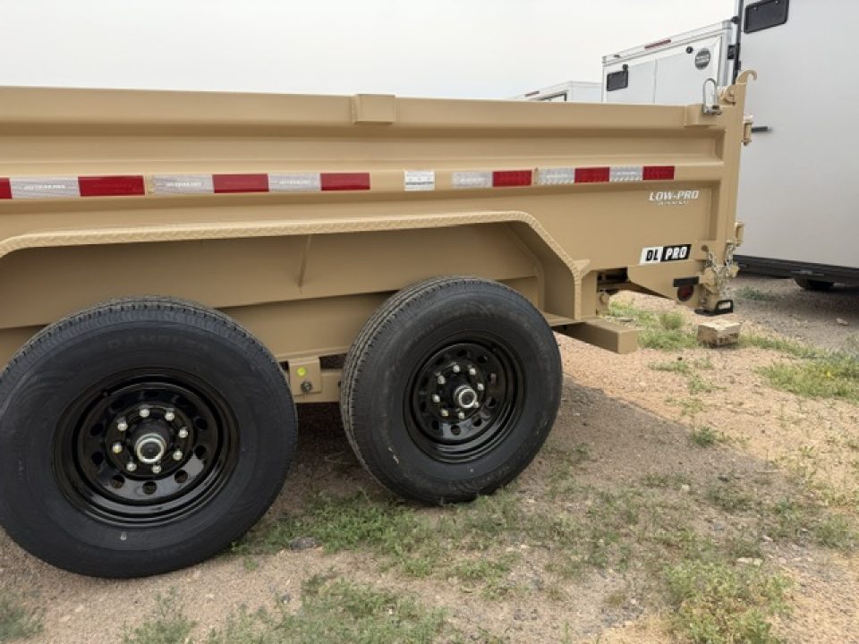 New 2027 PJ Trailers DL Dump Trailer- 7x14- 15.4K- 7GA Floor- Desert Tan