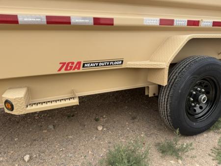 New 2027 PJ Trailers DL Dump Trailer- 7x14- 15.4K- 7GA Floor- Desert Tan