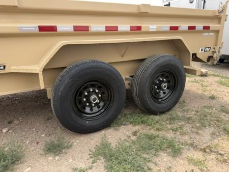 New 2027 PJ Trailers DL Dump Trailer- 7x14- 15.4K- 7GA Floor- Desert Tan