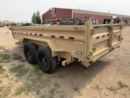 New 2027 PJ Trailers DL Dump Trailer- 7x14- 15.4K- 7GA Floor- Desert Tan