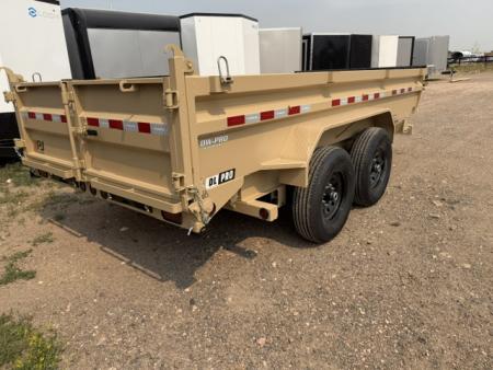 New 2027 PJ Trailers DL Dump Trailer- 7x14- 15.4K- 7GA Floor- Desert Tan