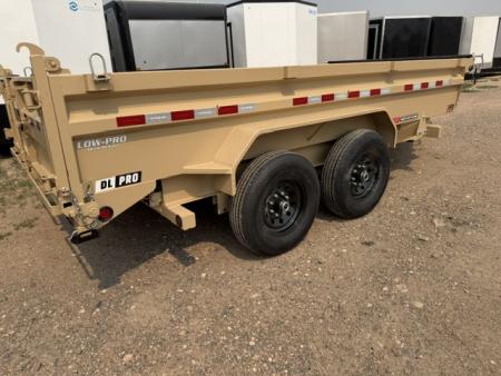 New 2027 PJ Trailers DL Dump Trailer- 7x14- 15.4K- 7GA Floor- Desert Tan