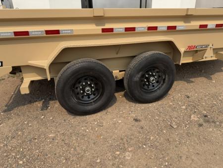 New 2027 PJ Trailers DL Dump Trailer- 7x14- 15.4K- 7GA Floor- Desert Tan