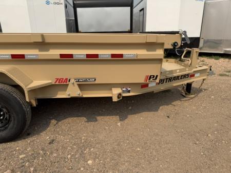 New 2027 PJ Trailers DL Dump Trailer- 7x14- 15.4K- 7GA Floor- Desert Tan