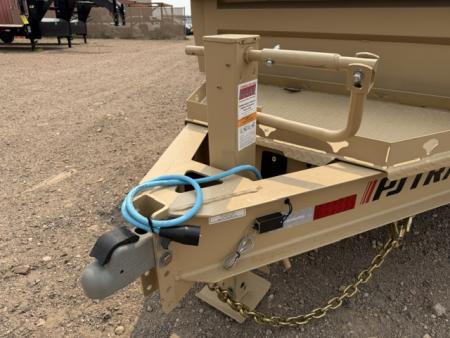 New 2027 PJ Trailers DL Dump Trailer- 7x14- 15.4K- 7GA Floor- Desert Tan