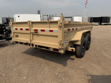 New 2027 PJ Trailers DL Dump Trailer- 7x14- 15.4K- 7GA Floor- Desert Tan
