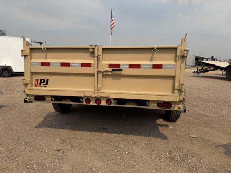 New 2027 PJ Trailers DL Dump Trailer- 7x14- 15.4K- 7GA Floor- Desert Tan