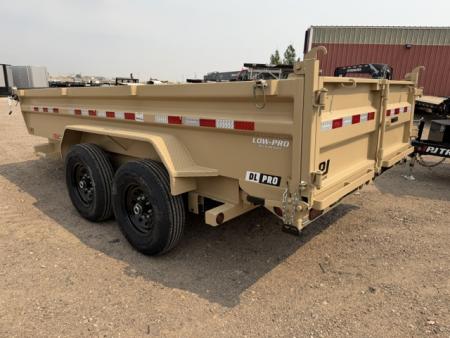 New 2027 PJ Trailers DL Dump Trailer- 7x14- 15.4K- 7GA Floor- Desert Tan