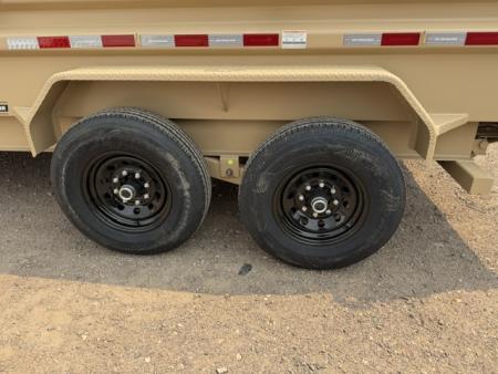 New 2027 PJ Trailers DL Dump Trailer- 7x14- 15.4K- 7GA Floor- Desert Tan